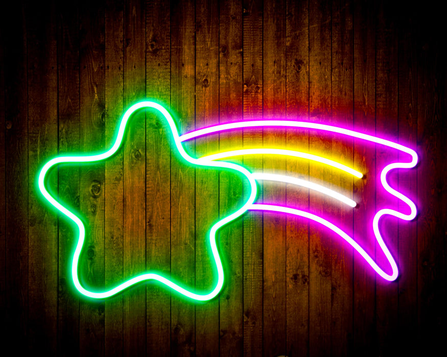 Shooting Star Flex Silicone LED Sign (Neon-Style, LED Technology) - Way Up Gifts