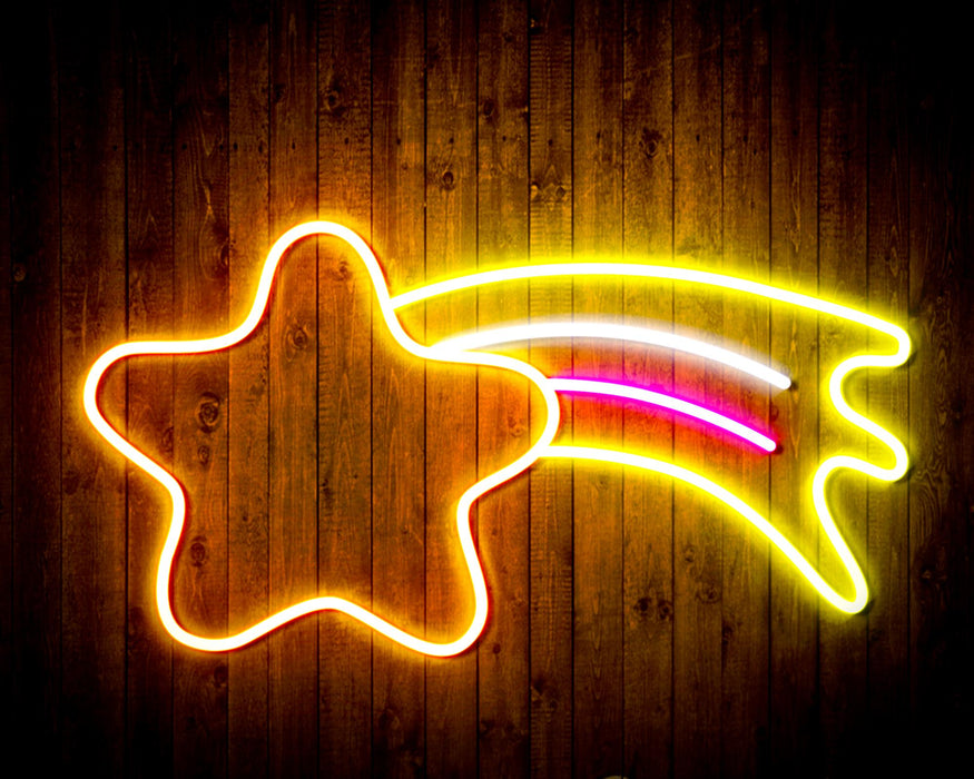 Shooting Star Flex Silicone LED Sign (Neon-Style, LED Technology) - Way Up Gifts
