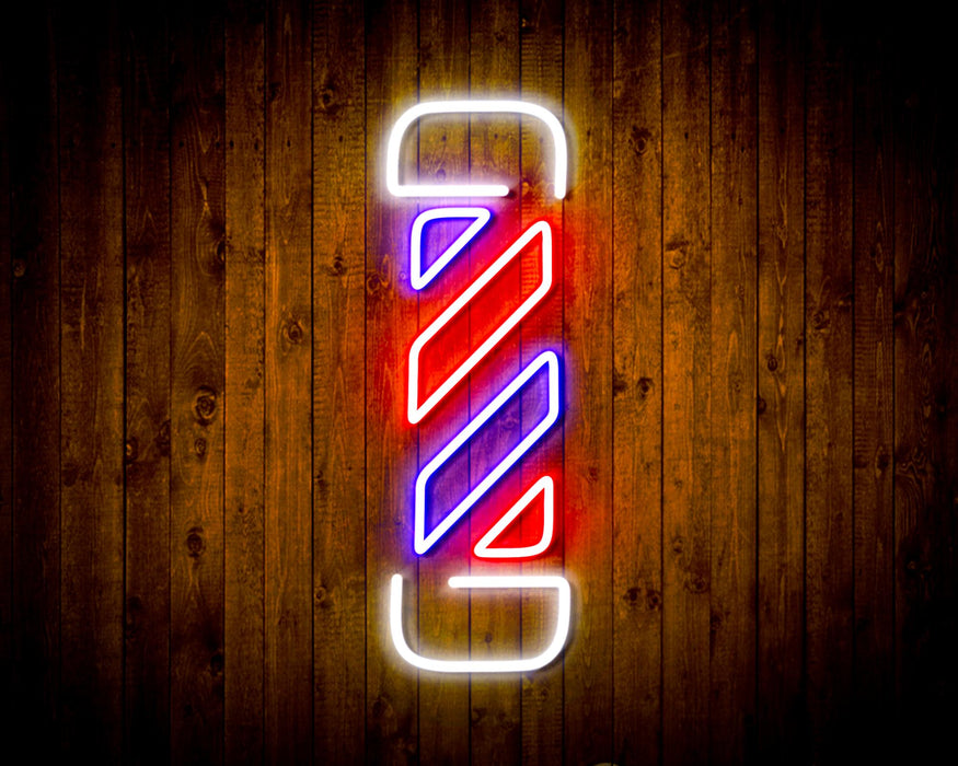 Barber Shop Pole Flex Silicone LED Sign (Neon-Style, LED Technology) - Way Up Gifts