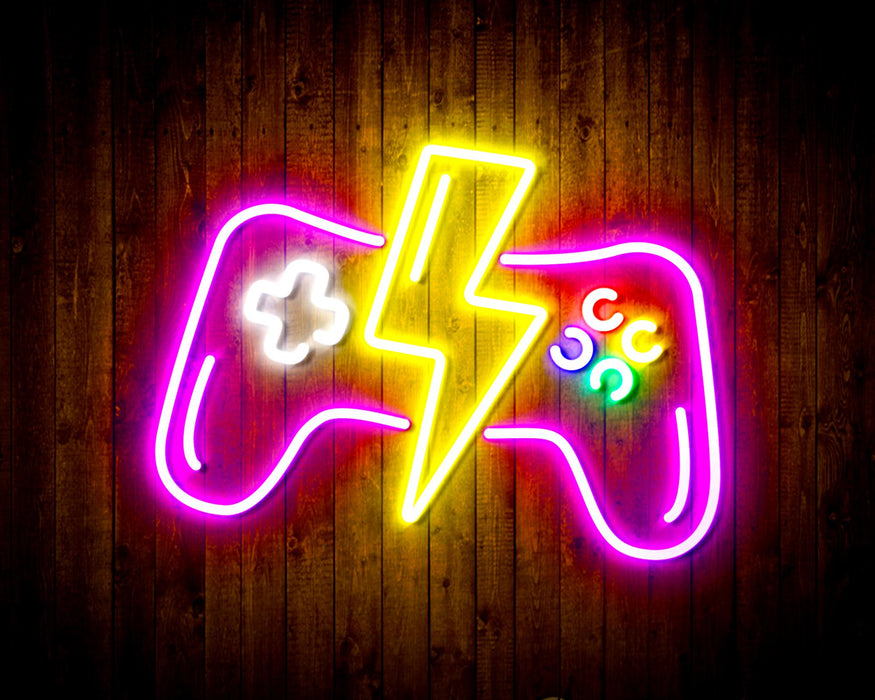 Gamer Gift Video Game Controller Flex Silicone LED Sign (Neon-Style, LED Technology) - Way Up Gifts