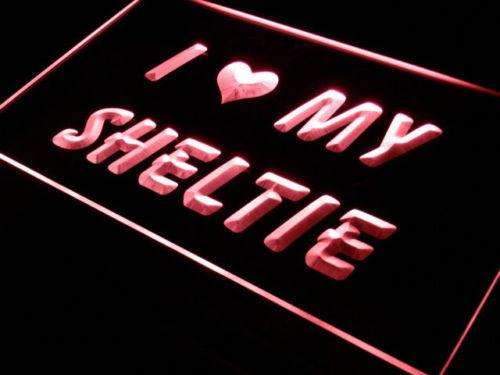 I Love My Sheltie Shetland Sheepdog LED Light Sign - Way Up Gifts
