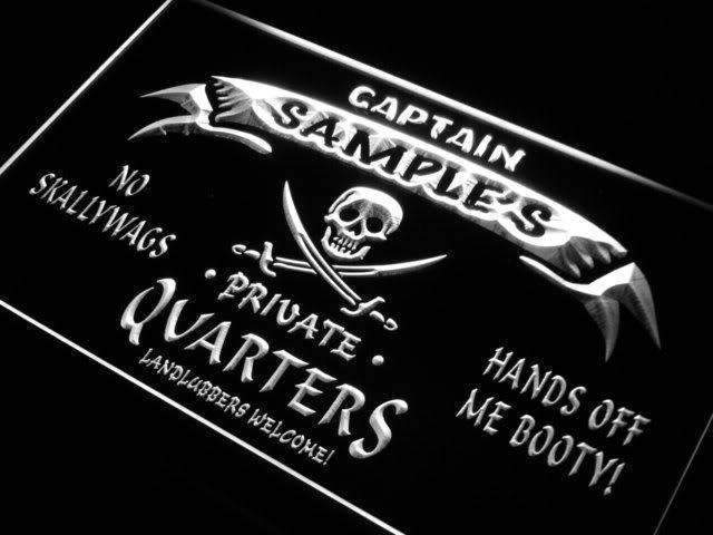 Personalized Private Quarters Pirate LED Light Sign - Way Up Gifts