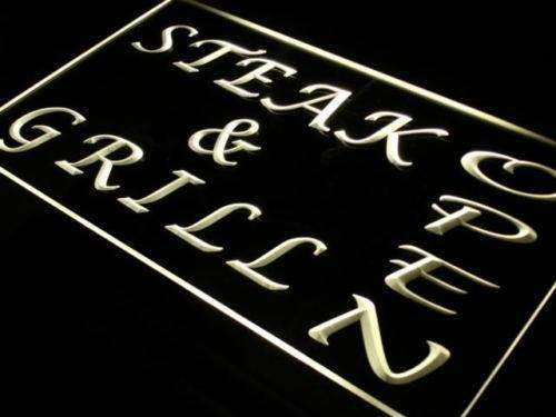 Restaurant Steak and Grill Open LED Light Sign - Way Up Gifts