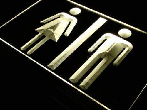 Restrooms Display LED Light Sign - Way Up Gifts