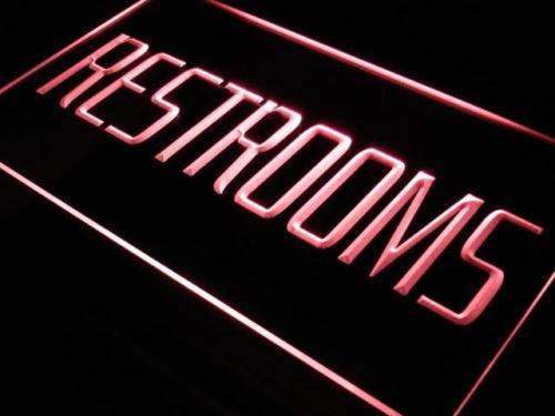 Restrooms LED Light Sign - Way Up Gifts
