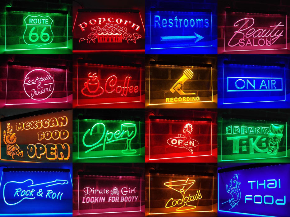 Restrooms LED Light Sign - Way Up Gifts