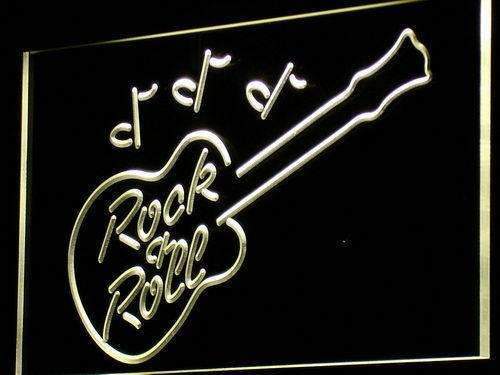 Rock and Roll Guitar LED Light Sign - Way Up Gifts