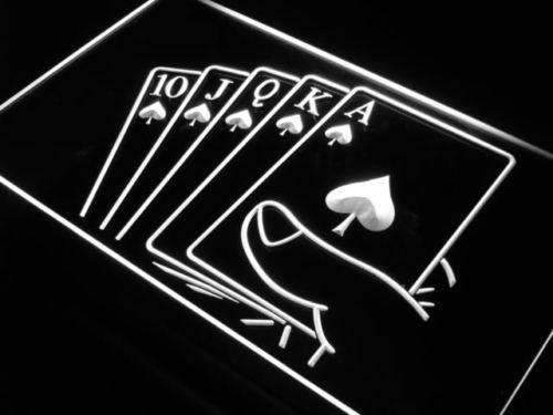 Royal Flush Poker LED Light Sign - Way Up Gifts