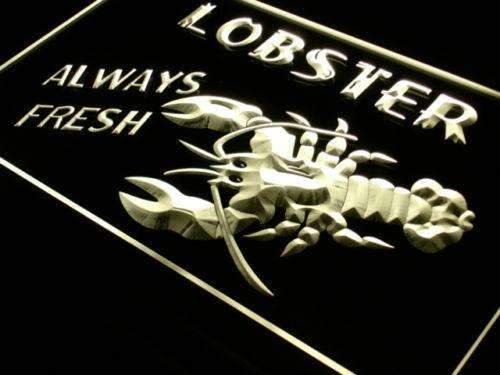 Seafood Always Fresh Lobster LED Light Sign - Way Up Gifts