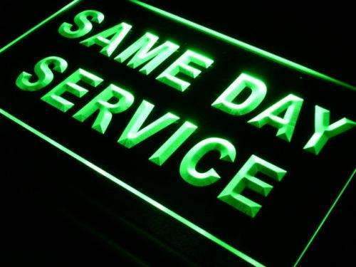 Same Day Service LED Light Sign - Way Up Gifts