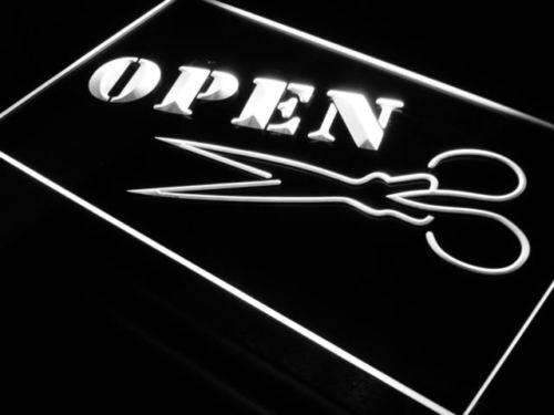 Scissors Hair Cut Open LED Light Sign - Way Up Gifts