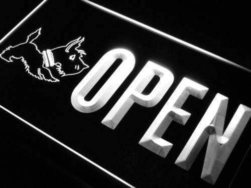 Scottie Dog Pet Shop Open LED Light Sign - Way Up Gifts