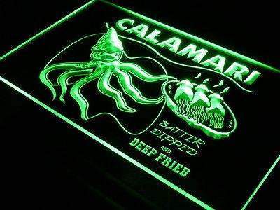 Seafood Calamari LED Light Sign - Way Up Gifts