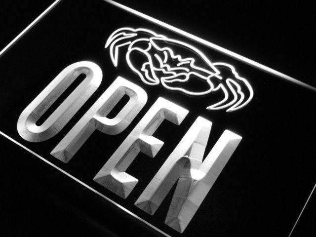 Seafood Crab Open LED Light Sign - Way Up Gifts