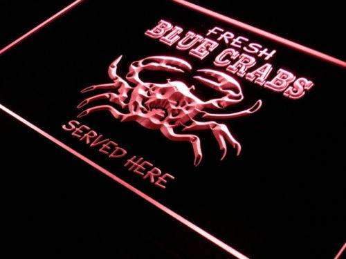 Seafood Fresh Blue Crabs LED Light Sign - Way Up Gifts