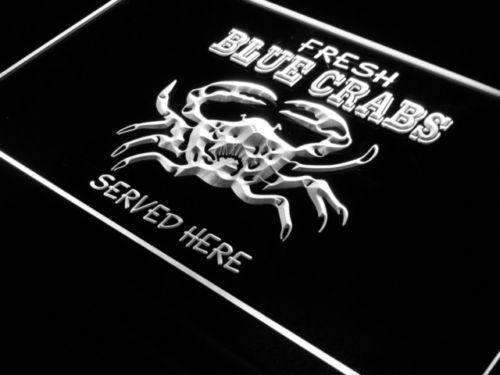 Seafood Fresh Blue Crabs LED Light Sign - Way Up Gifts