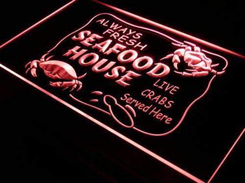 Seafood Restaurant Crabs LED Light Sign - Way Up Gifts