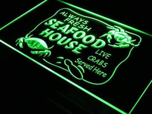 Seafood Restaurant Crabs LED Light Sign - Way Up Gifts
