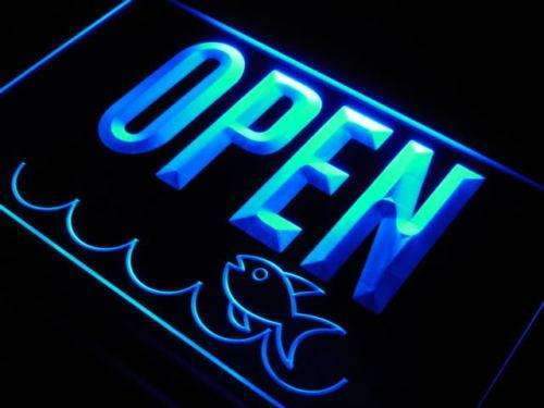 Seafood Shop Open LED Light Sign - Way Up Gifts