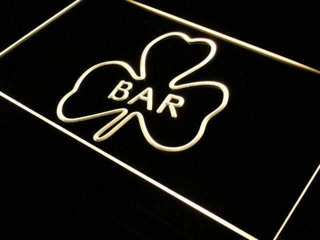 Shamrock Irish Bar LED Light Sign - Way Up Gifts