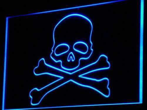 Skull Crossbones LED Light Sign - Way Up Gifts