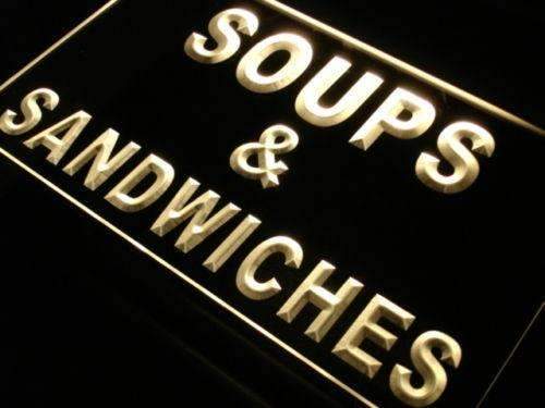 Soups Sandwiches LED Light Sign - Way Up Gifts
