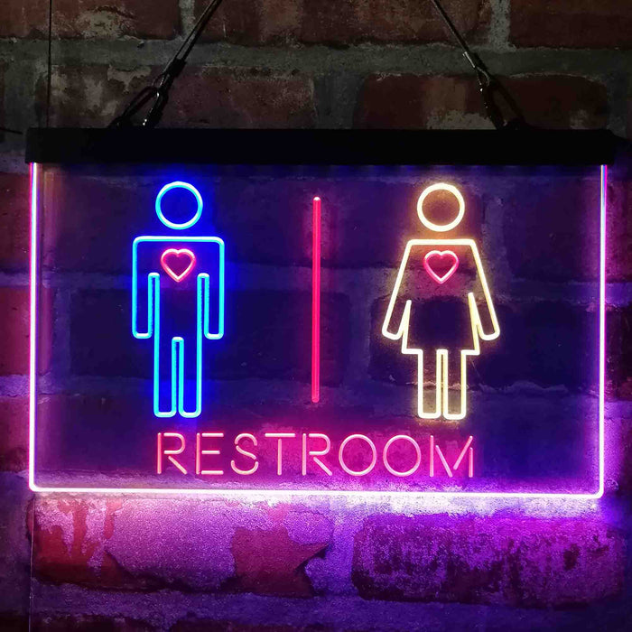 Restroom Toilet Men Women Unisex Deluxe App-Enabled 3-Color LED Light Sign - Way Up Gifts