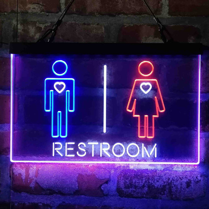 Restroom Toilet Men Women Unisex Deluxe App-Enabled 3-Color LED Light Sign - Way Up Gifts