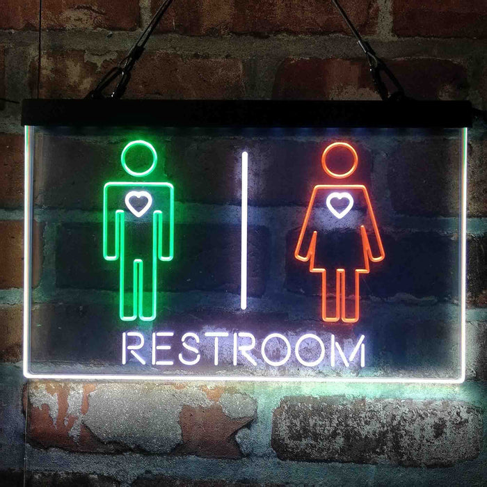 Restroom Toilet Men Women Unisex Deluxe App-Enabled 3-Color LED Light Sign - Way Up Gifts