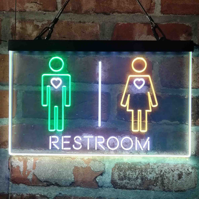 Restroom Toilet Men Women Unisex Deluxe App-Enabled 3-Color LED Light Sign - Way Up Gifts