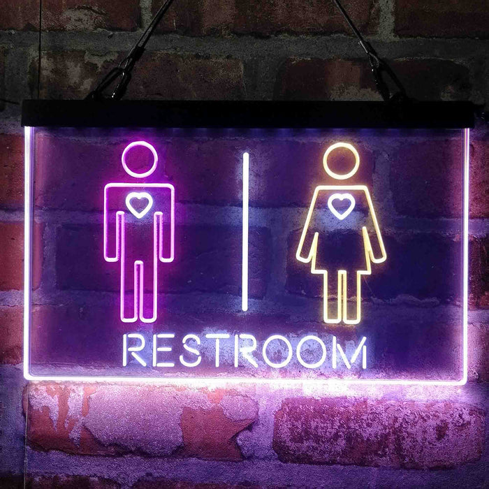 Restroom Toilet Men Women Unisex Deluxe App-Enabled 3-Color LED Light Sign - Way Up Gifts