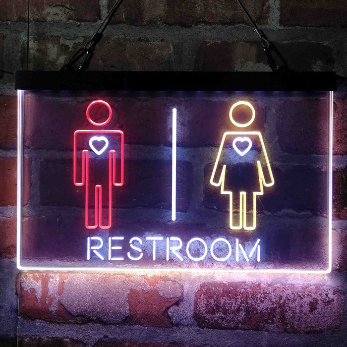Restroom Toilet Men Women Unisex Deluxe App-Enabled 3-Color LED Light Sign - Way Up Gifts