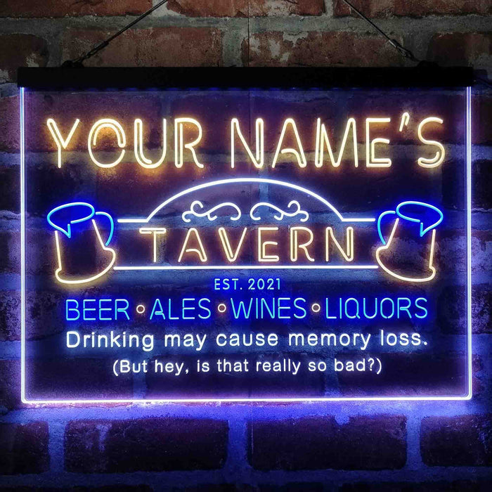 Personalized Tavern Bar Beer Deluxe App-Enabled 3-Color LED Light Sign - Way Up Gifts