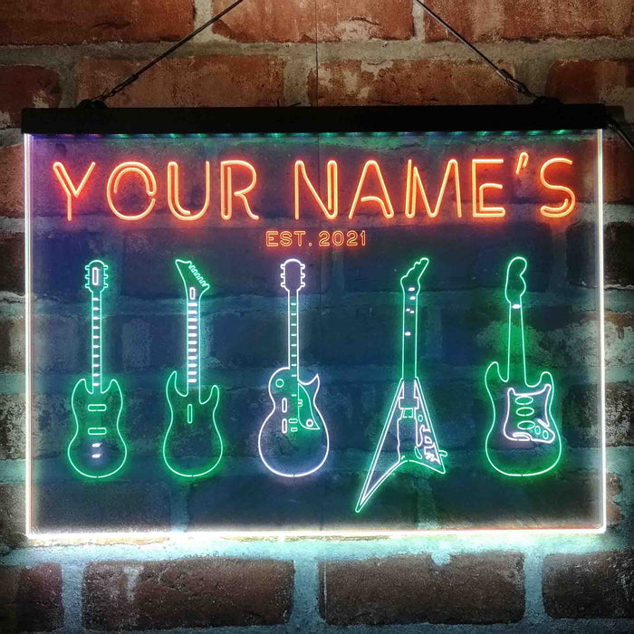 Personalized Guitar Hero Room Deluxe App-Enabled 3-Color LED Light Sign - Way Up Gifts