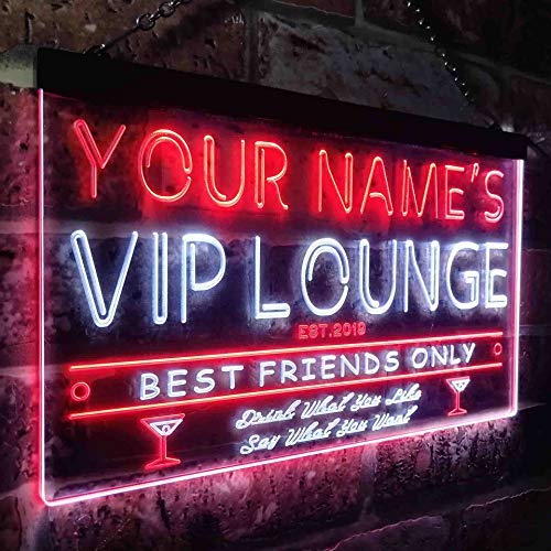Personalized VIP Lounge LED Light Sign - Way Up Gifts