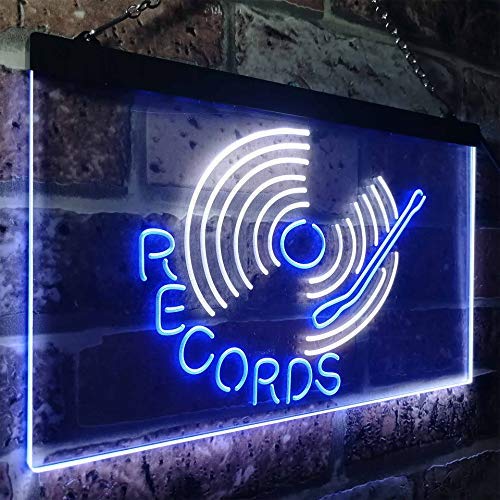Turntable Music Records LED Light Sign - LED Gift Works