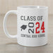 Class of Ceramic Mug - Personalized Graduation Mug with Cap and Year - Way Up Gifts