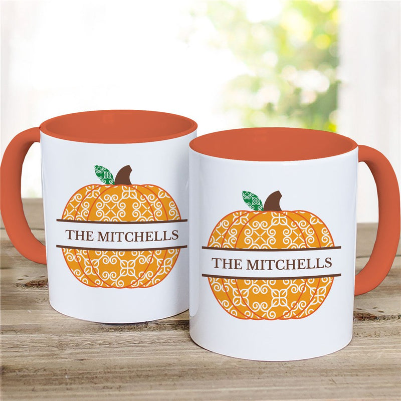 Pumpkin Family Coffee Mug - Personalized Fall Family Design - LED Gift Works