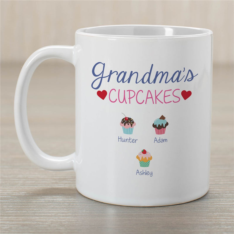 Grandma's Cupcakes Coffee Mug - Custom Cupcake Themed Mug for Grandmother - LED Gift Works