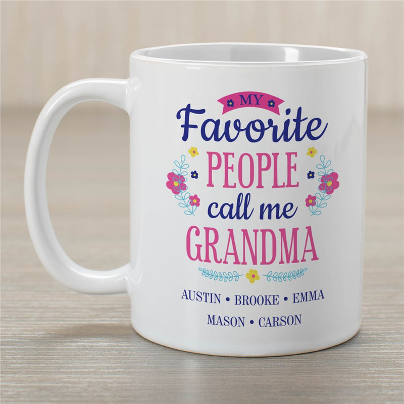 My Favorite People Call Me Grandma Mug - Custom Grandparent Mug - LED Gift Works