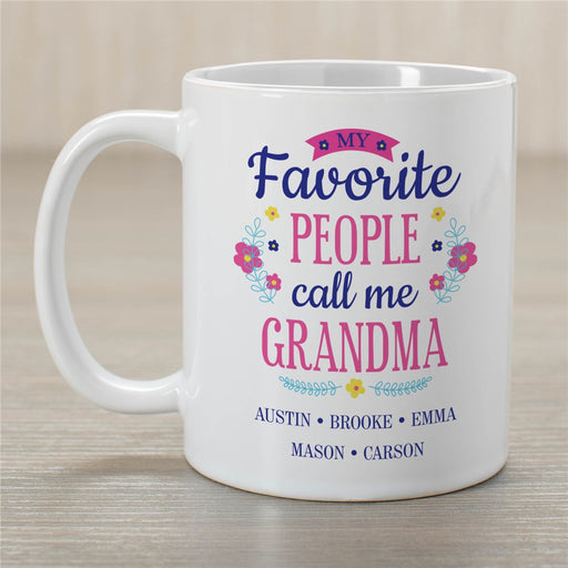 My Favorite People Call Me Grandma Mug - Custom Grandparent Mug - Way Up Gifts