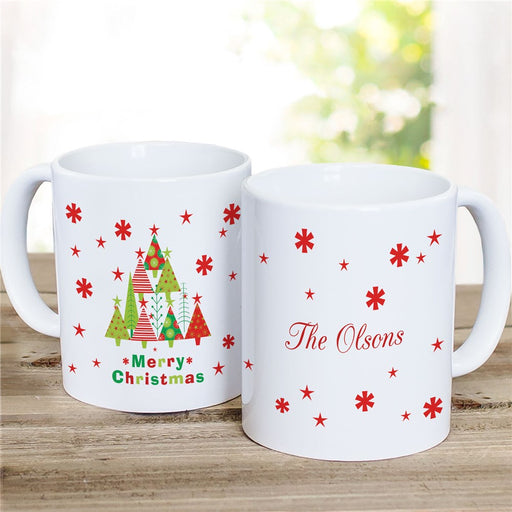 Christmas Coffee Mug - Personalized Holiday Mug with Your Message or Name - Way Up Gifts