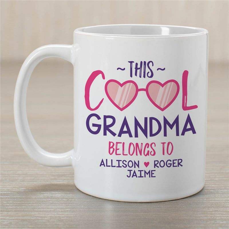 Cool Grandma Coffee Mug - Personalized Fun Grandmother Gift - LED Gift Works