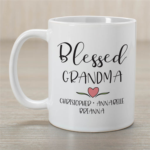 Blessed Grandma Coffee Mug - Custom Grandmother Mug with Blessed Message - Way Up Gifts