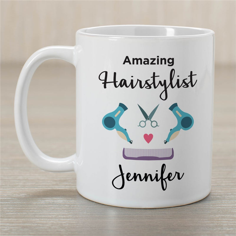 Hairstylist Coffee Mug - Personalized Mug for Hairdressers and Stylists - LED Gift Works