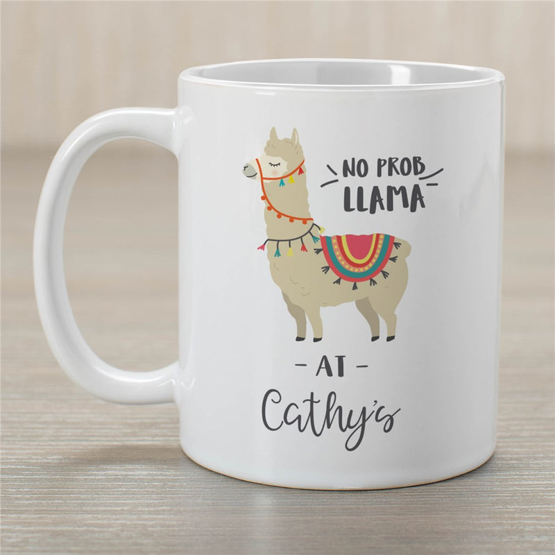 No-Prob Llama Mug - Personalized Funny Llama Coffee Mug - LED Gift Works