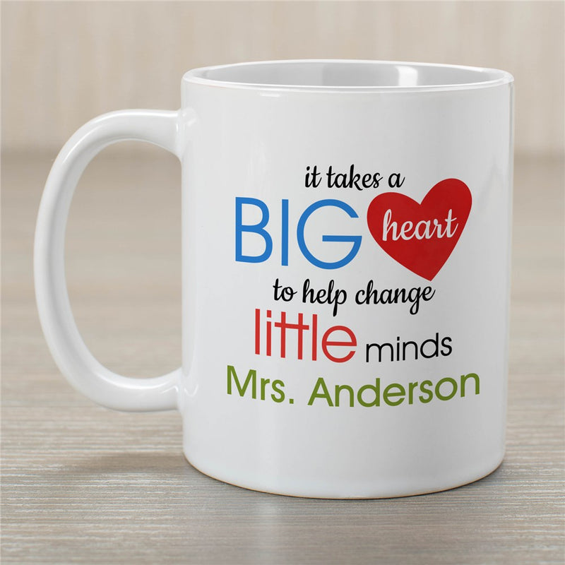 Big Heart Little Minds Mug - Personalized Teacher Gift - LED Gift Works