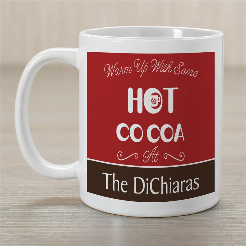 Hot Cocoa Coffee Mug - Personalized Winter Drink Mug - LED Gift Works