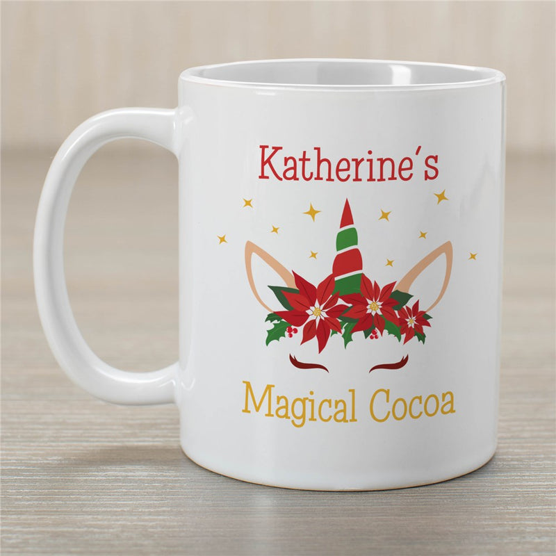 Yellow Unicorn Cocoa Mug - Personalized Magical Mug for Kids - LED Gift Works