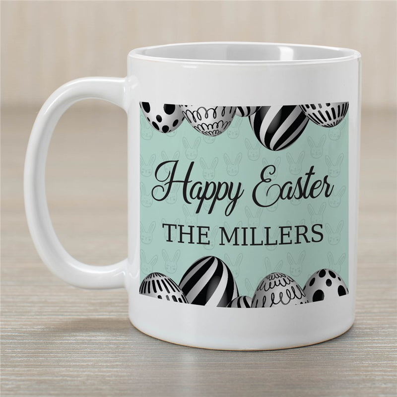 Happy Easter Eggs Mug - Personalized Holiday Coffee Mug - LED Gift Works